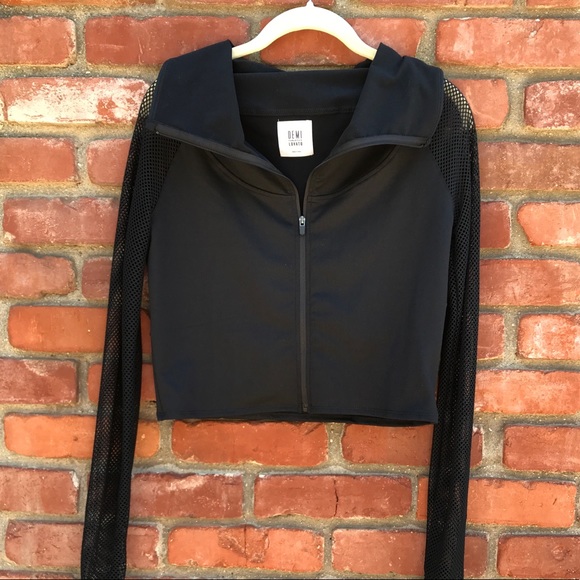 Fabletics Jackets & Blazers - Fabletics Bella MIDI Mesh Sleeve Cropped Jacket